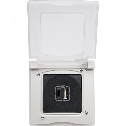 Рамка 1-местная с защитной крышкой IP44 белый ETIKA - фото 5
