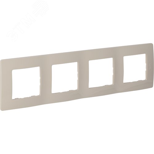 Рамка 4-местная слоновая кость ETIKA