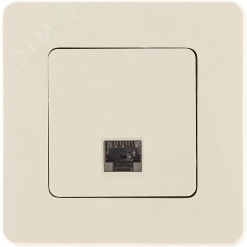 Розетка компьютерная RJ45 категория 6 UTP слоновая кость INSPIRIA - фото 5