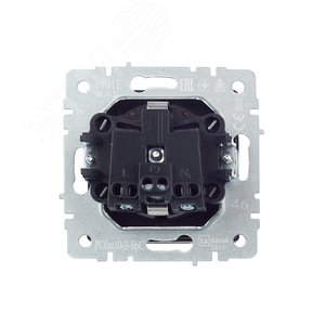 BRITE Розетка с заземлением с защитными шторками и крышкой 16А IP20 РСбш10-3-БрС сталь - фото 7