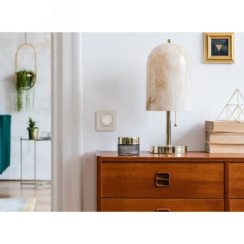 Светорегулятор поворотно-нажимной LED 300Вт без нейтрали слоновая кость ETIKA 5