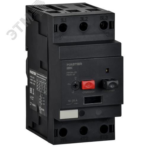Пускатель ПРК64-25 In=25А Ir=16-25А Ue 660В MASTER IEK - IEK (ИЭК)