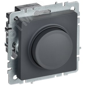 BRITE Светорегулятор поворотно-нажимной 600Вт СС10-1-0-БрГ графит - IEK (ИЭК)