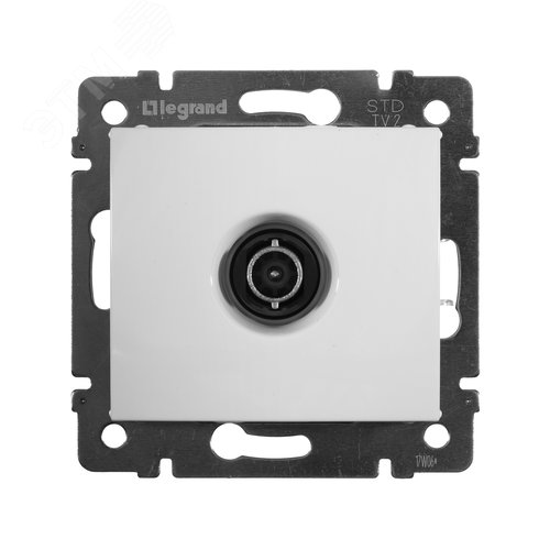 Розетка TV оконечная белый VALENA 3