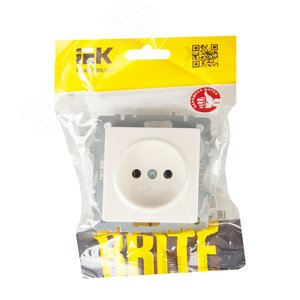BRITE Розетка без заземления без защитных шторок 10А РС10-1-0-БрЖ жемчуг - фото 6