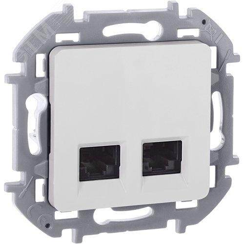 Розетка компьютерная двойная RJ45 категория 6 UTP белый INSPIRIA - Legrand
