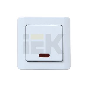 ЛЕГАТА Выкл 1кл  в сборе скр бел инд (ВС10-1-1-ГБ) - IEK (ИЭК)