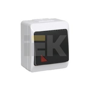 ГЕРМЕС Выкл-ль 1-кл нар. с индик черн. IP44 (ВС20-1-1-ГЧ) - IEK (ИЭК)