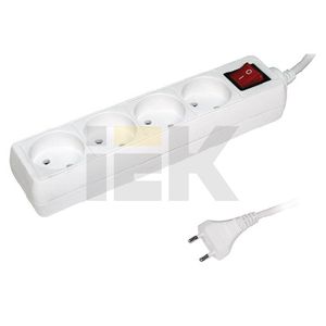 Удлинитель бытовой 4х5м без заземления с выключателем 16А У4К