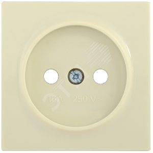 Накладка розетка без заземляющего контакта BOLERO кремовый