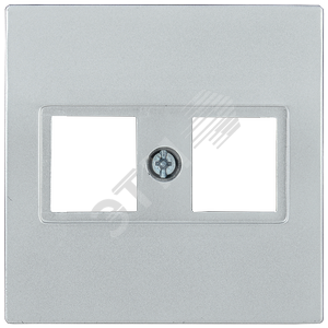 Накладка 2-ая компьютерная RJ45 Cat5e BOLERO серебряный