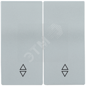 Накладка 2 клавиши для проходного BOLERO серебряный