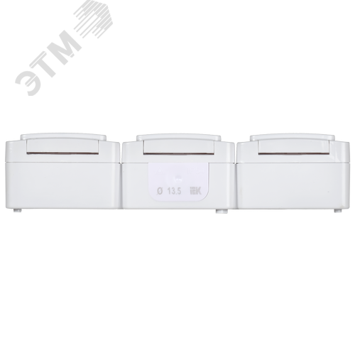 Гермес PLUS Розетка тройная с заземлением наружная белая IP54 - фото 4