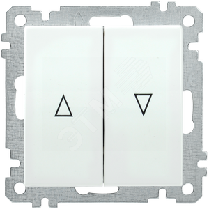 ВС10-1-5-Б Выключатель двухклавишный жалюзи BOLERO белый