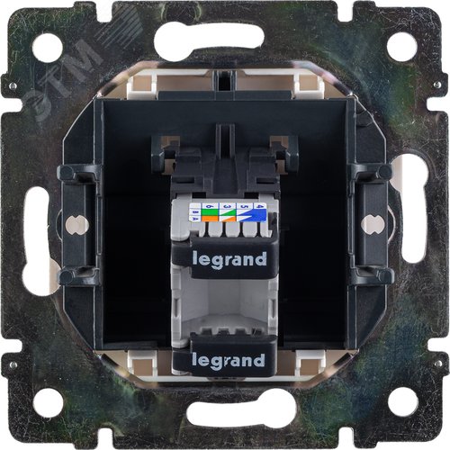 Розетка компьютерная RJ45 категория 5Е UTP с захватами белый VALENA - фото 3