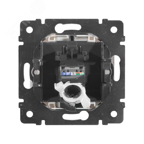 VALENA Розетка компьютерная RJ45х1 в рамку категория 5е белая на винтах (774238) - фото 4