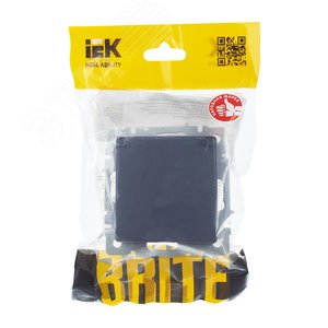 BRITE Розетка с заземлением с защитными шторками и крышкой 16А IP20 РСбш10-3-БрМ маренго - фото 3