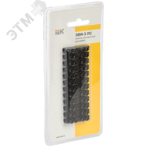 Зажим винтовой ЗВИ-3 1.0-2.5мм.кв 2шт не подде    рживает горение черный 2