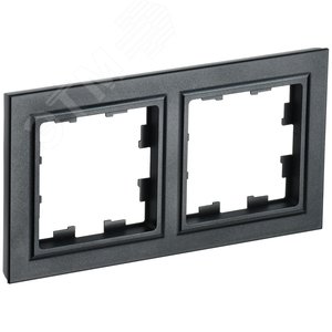 BRITE Рамка 2 поста РУ-2-БрЧ черный - IEK (ИЭК)