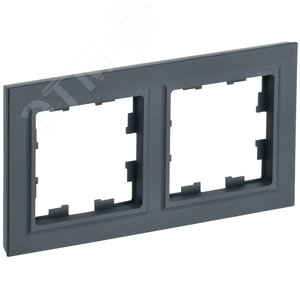 BRITE Рамка 2 поста РУ-2-БрГ графит - IEK (ИЭК)