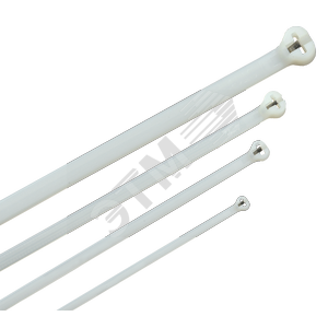 Хомут Хку 7.6х760мм со стальным замком белый (100шт)