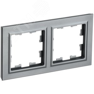 BRITE Рамка 2 поста РУ-2-БрС сталь - IEK (ИЭК)