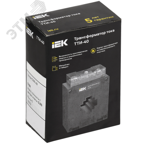 Трансформатор тока ТТИ-40 400/5А 10ВА класс 0,5 МПИ08 IEK 2