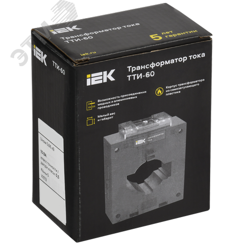 Трансформатор тока ТТИ-60 600/5А 15ВА класс 0,5 МПИ08 IEK 2