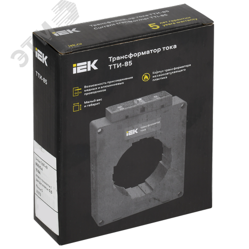 Трансформатор тока ТТИ-85 1500/5А 15ВА класс 0,5 МПИ08 IEK 2