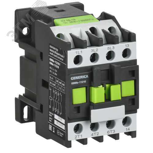 Контактор КМИе-11210 12А 230В/АС3 1NО GENERICA