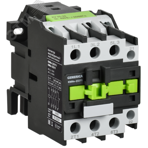 Контактор КМИе-23211 32А 110В/АС3 1NC GENERICA - IEK (ИЭК)