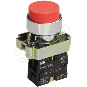 Кнопка управления LAY5-BL51 без подсветки желтая
