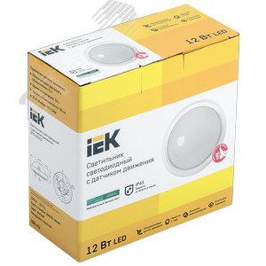 Светильник светодиодный ДПО 5032Д 12Вт 4000K IP65 круг белый с микроволновым датчиком движения 3