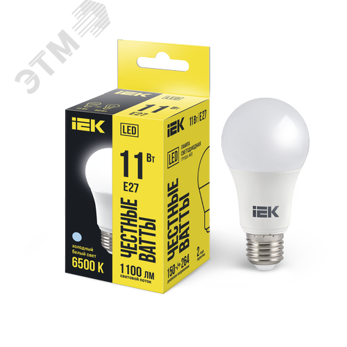Лампа светодиодная A60 груша 11Вт 230В 6500К E27