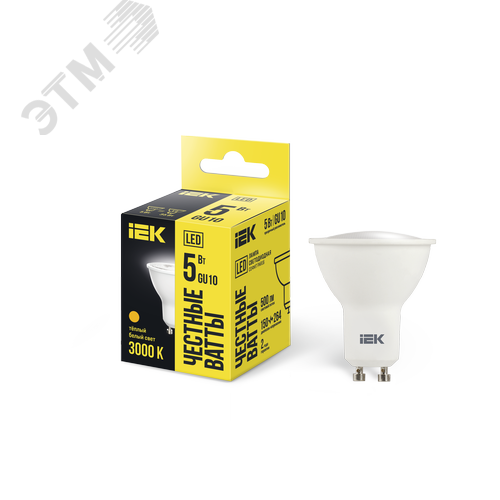 Лампа светодиодная PAR16 софит 5Вт 230В 3000К GU10
