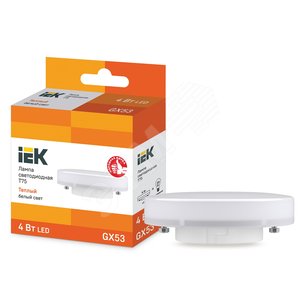 Лампа светодиодная LED 4вт GX53 тепло-белый таблетка ECO - IEK (ИЭК)