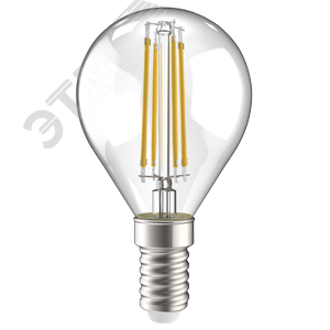 Лампа светодиодная G45 шар прозрачная 5Вт 230В 3000К E14 серия 360 град 2