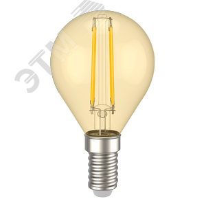 Лампа светодиодная G45 шар золото 7Вт 230В 2700К E14 серия 360 град 2