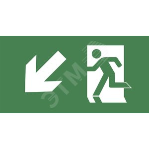 Пиктограмма ''ВЫХОД/стрелка налево вниз'' PVC для ССА 3000 IEK