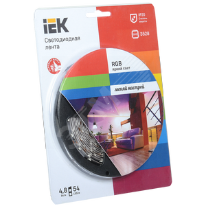 Лента светодиодная LEDх54/м 5м 4.8w/m 12в RGB eco - IEK (ИЭК)