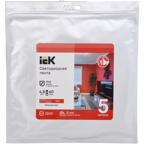 Лента светодиодная 5 м LSR-2835R60-4,8-IP65-12В 3