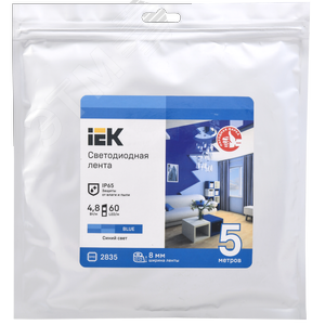 Лента светодиодная 5 м LSR-2835B60-4,8-IP65-12В 3