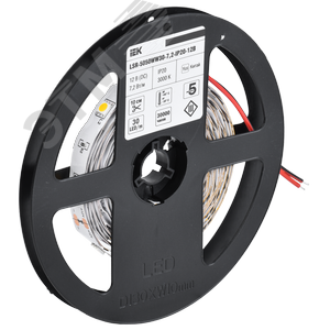 Лента светодиодная 5м LSR-5050WW30-7,2-IP20-12В IEK 2