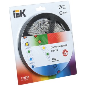 Лента светодиодная LEDх30/м 5м 7.2w/m 12в RGB (LSR2-3-030-20-1-05) - IEK (ИЭК)