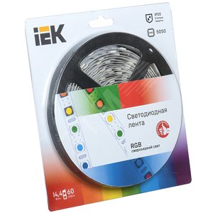 Лента светодиодная LEDх60/м 5м 14.4w/m 12в RGB - IEK (ИЭК)