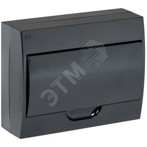 Корпус модульный пл. нав. ЩРН-П-12 черный черн. дв. IP41 - IEK (ИЭК)