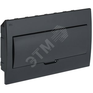 Корпус модульный пл. встр. ЩРВ-П-18 черный черн. дв IP41 - IEK (ИЭК)