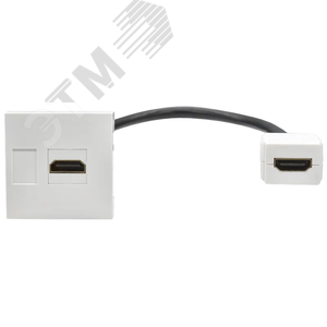 PRIMER РКМ-20-10-П Розетка мультимедийная HDMI M/M (2 модуля) белая IEK - IEK (ИЭК)