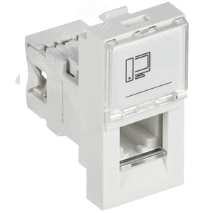 PRIMER РКИ-10-00-П-6 Розетка компьютерная RJ45 UTP кат.6 (1 модуль) белая IEK - IEK (ИЭК)