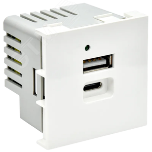 PRIMER РКЮ-25-40-П Розетка USB A+C 4,2А (2 мод.) бел. | PR-KK40D-RU-0-2-AC-K01 | IEK - IEK (ИЭК)